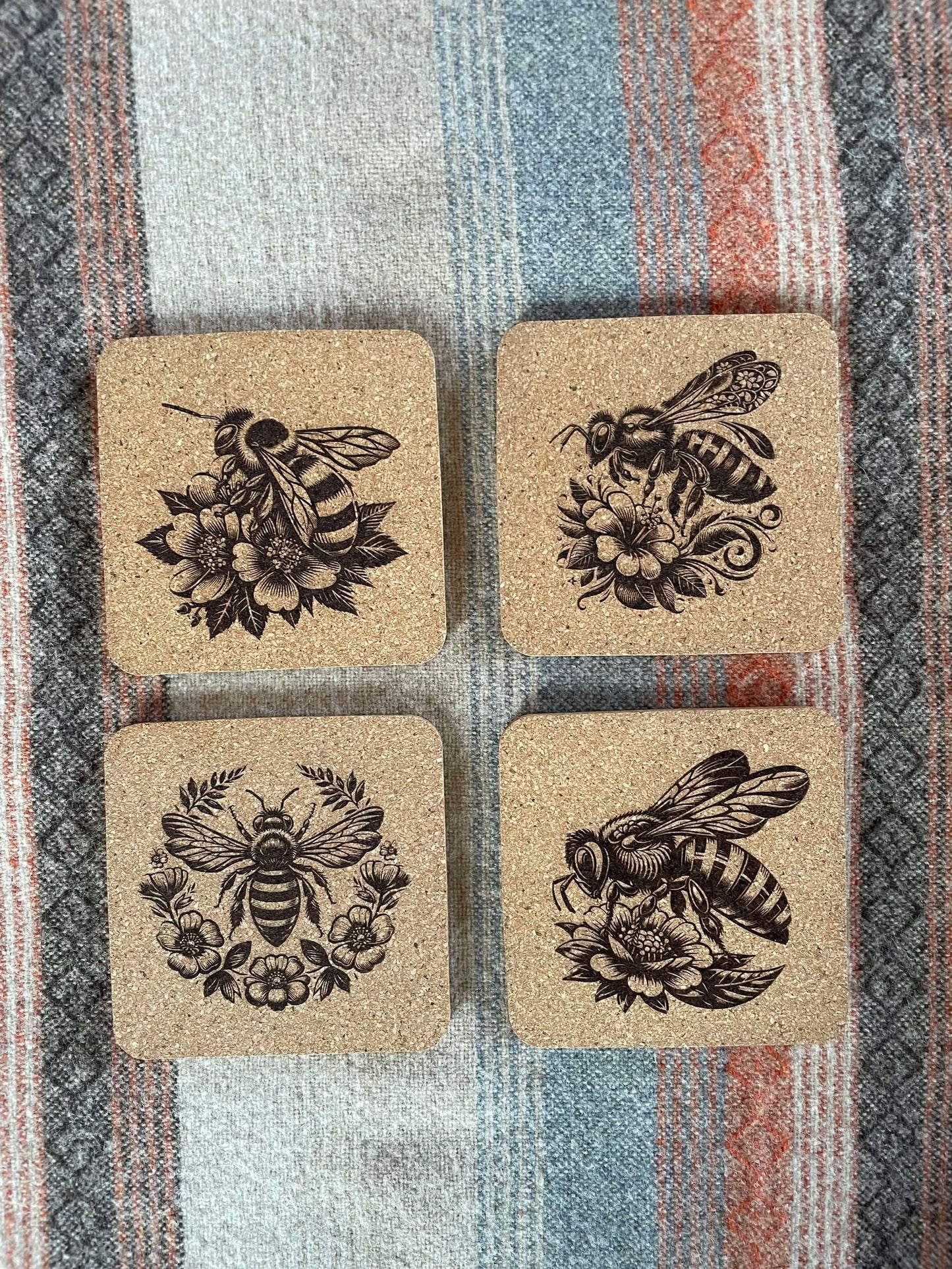 Cork coaster set