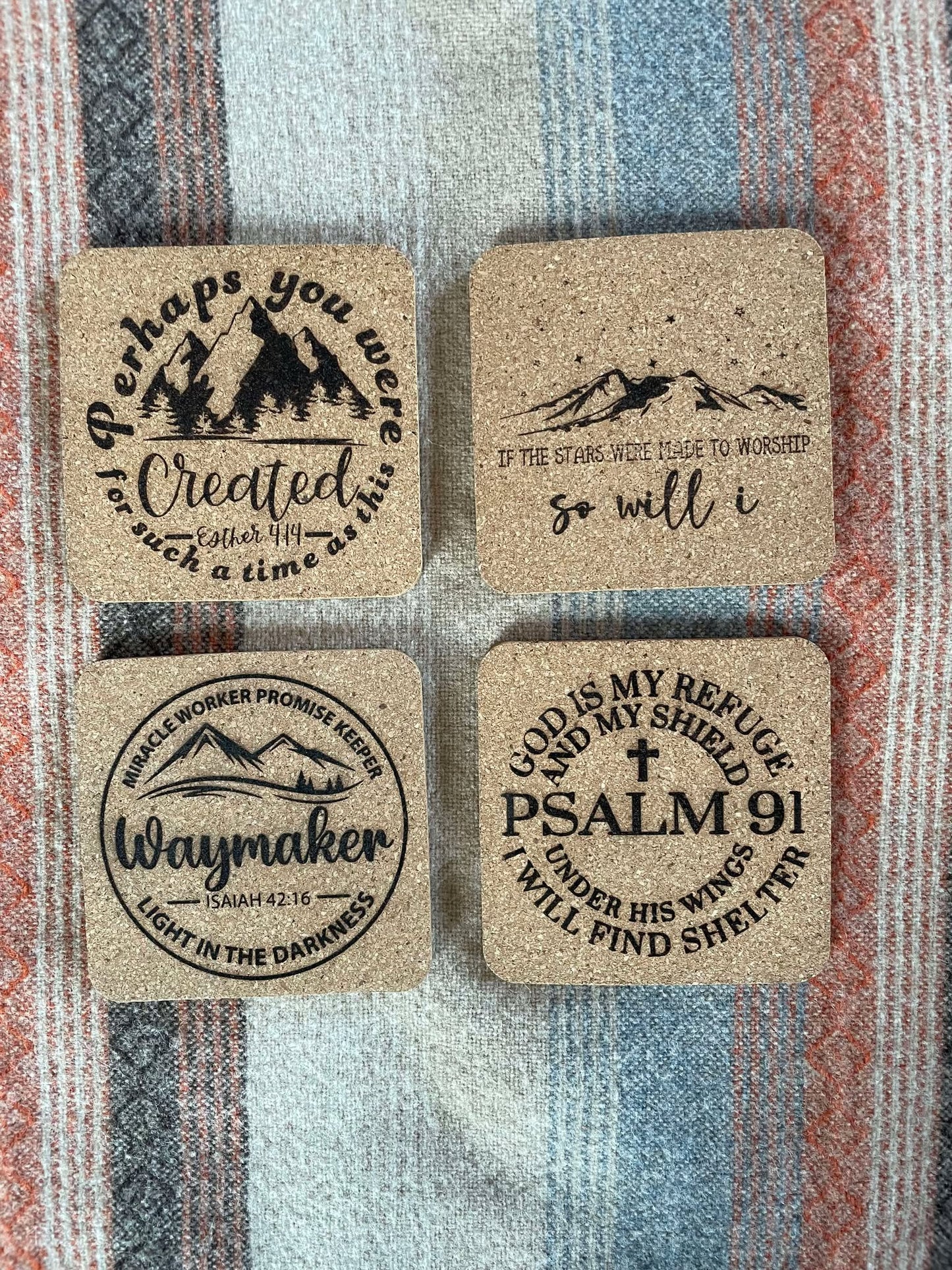 Cork coaster set