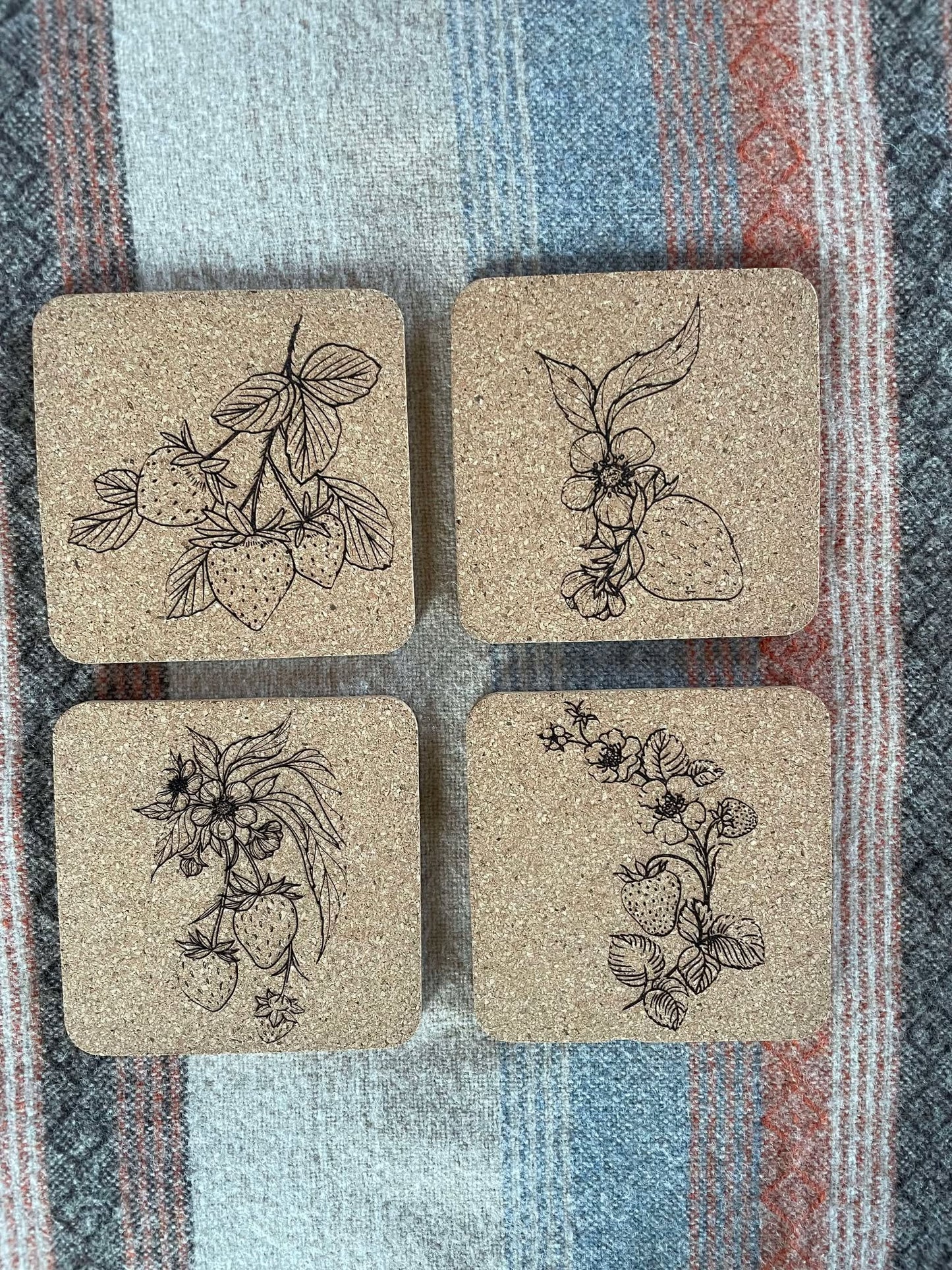 Cork coaster set