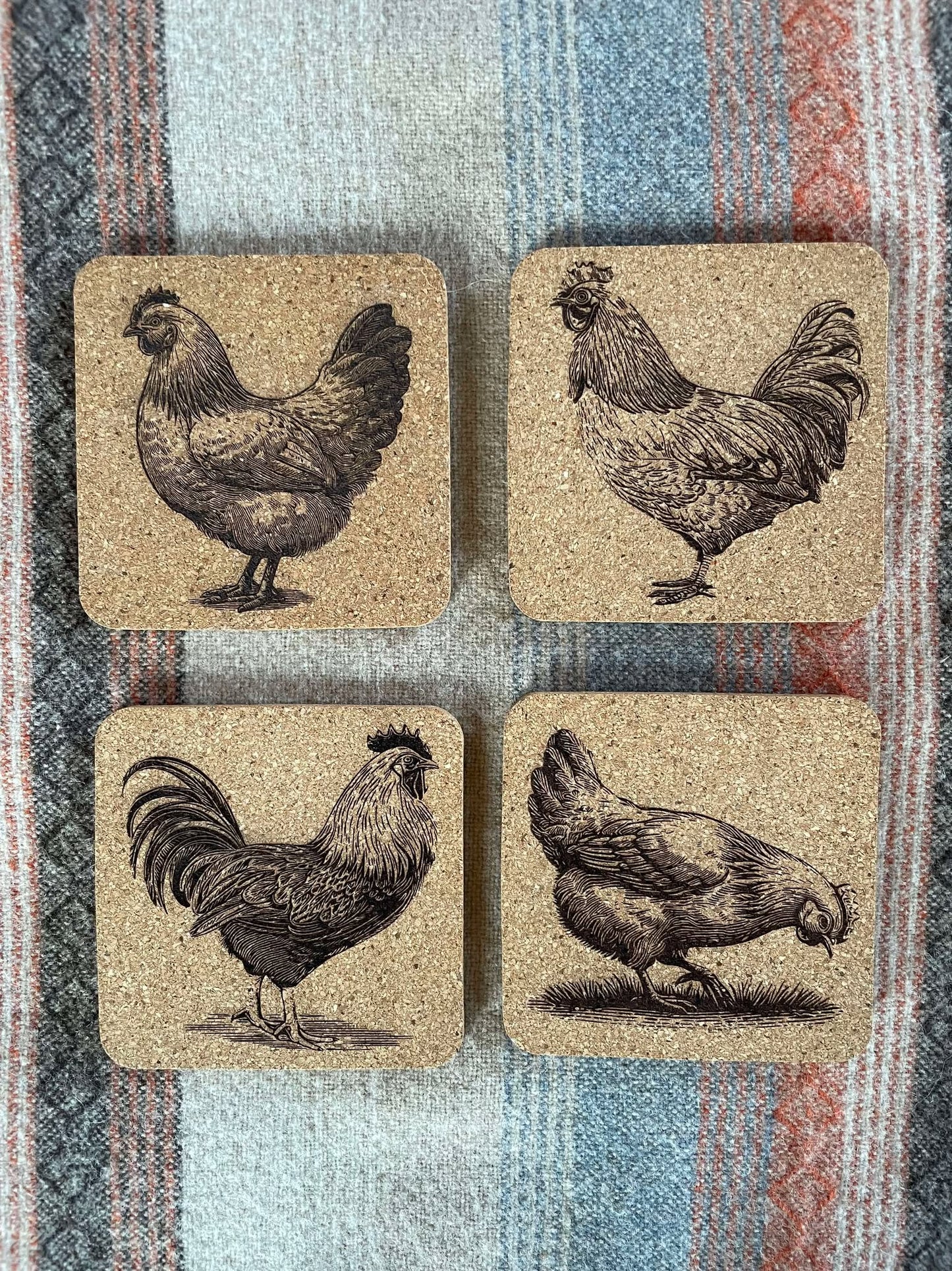 Cork coaster set