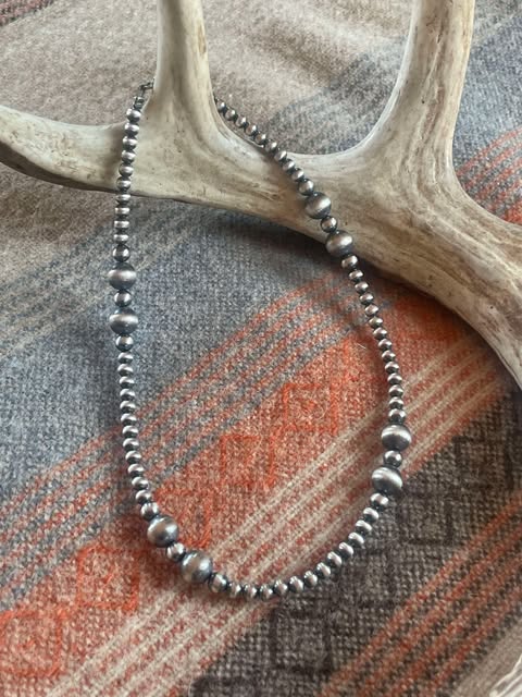 4-8mm Graduated Sterling Pearl Necklace