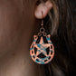 Horseshoe copper patina earrings