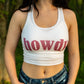 White cropped "Howdy" tank