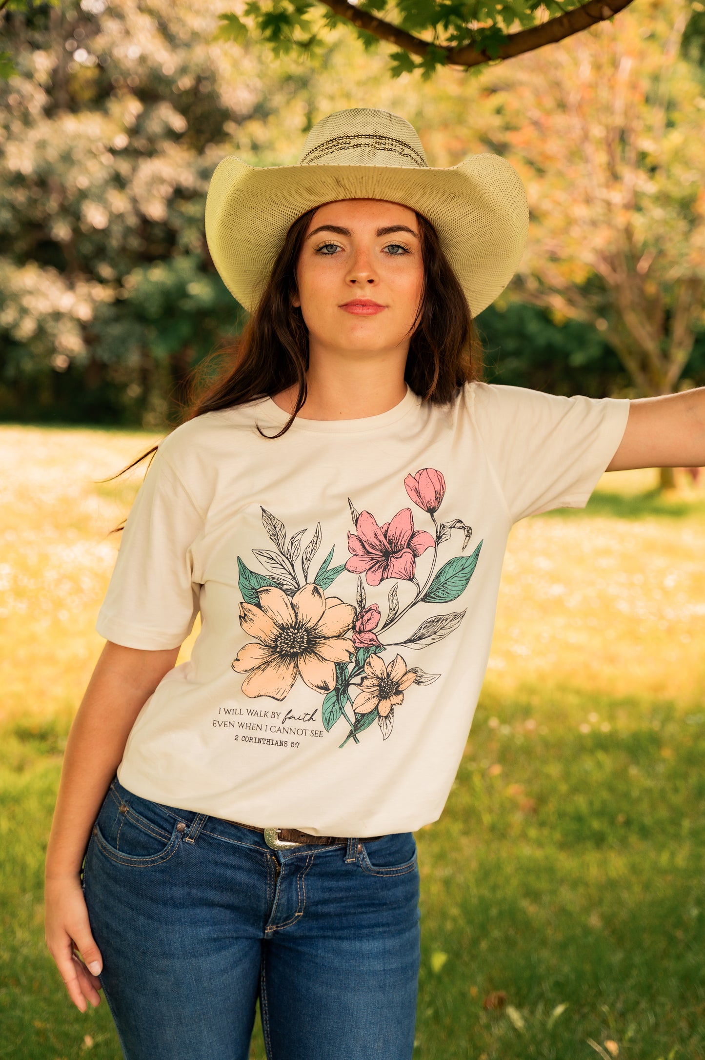 Floral Bible verse t-shirt