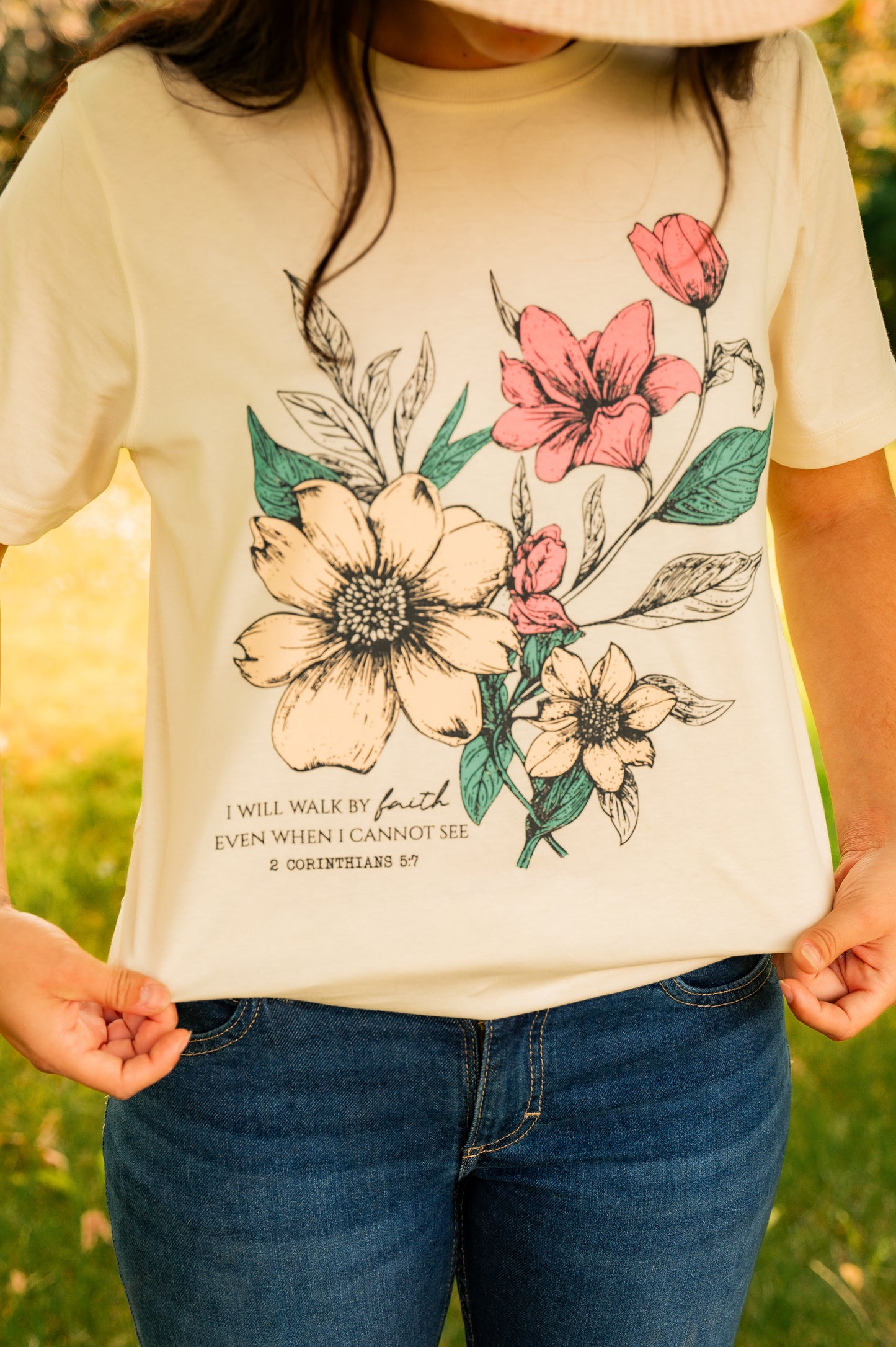 Floral Bible verse t-shirt