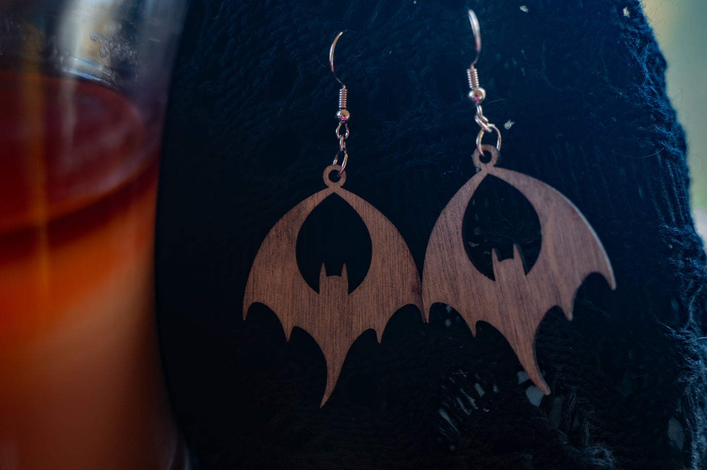 Wood Halloween earrings