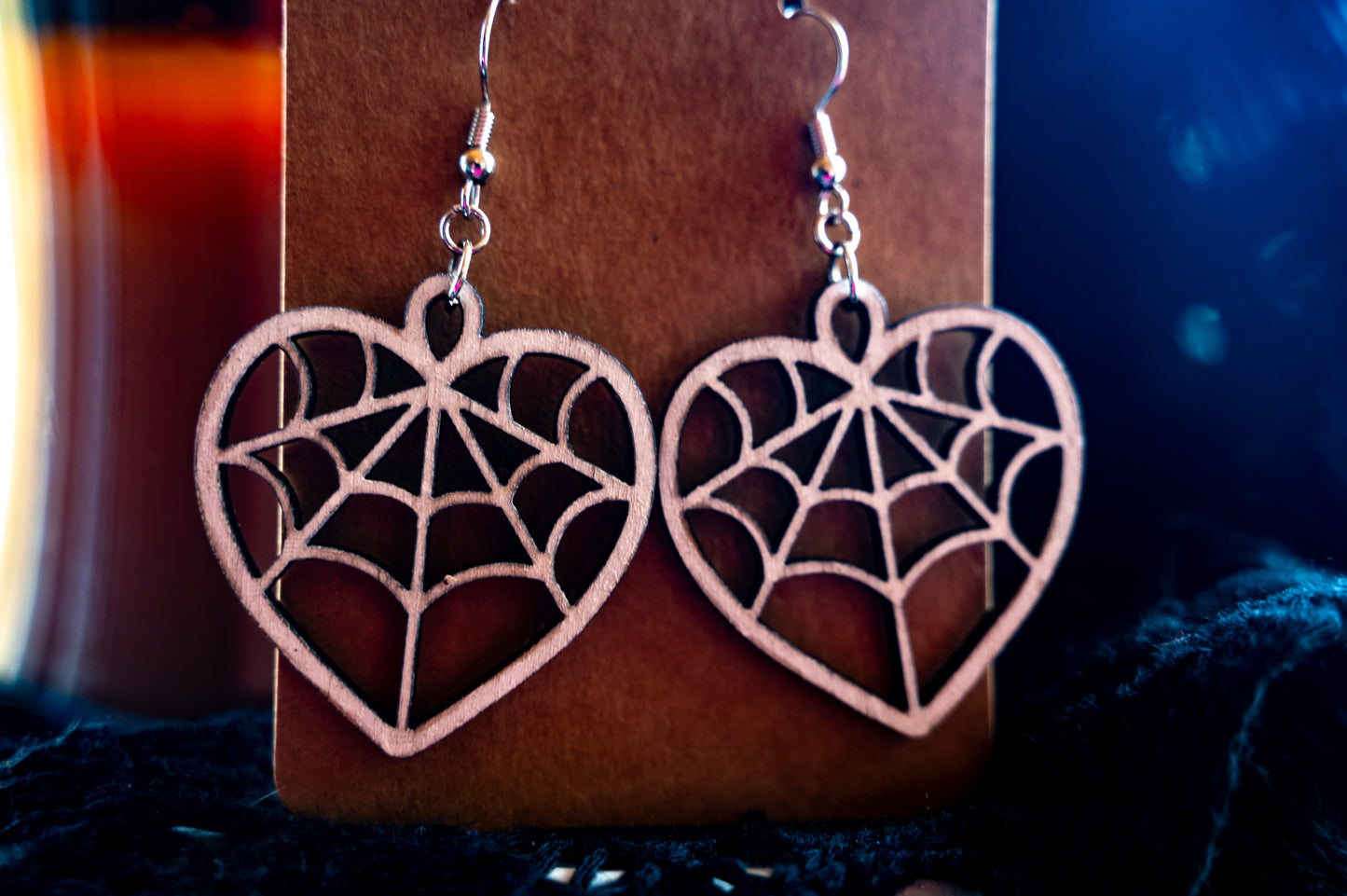 Wood Halloween earrings