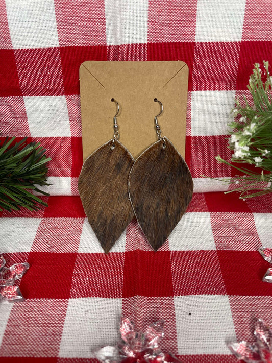 Cowhide earrings