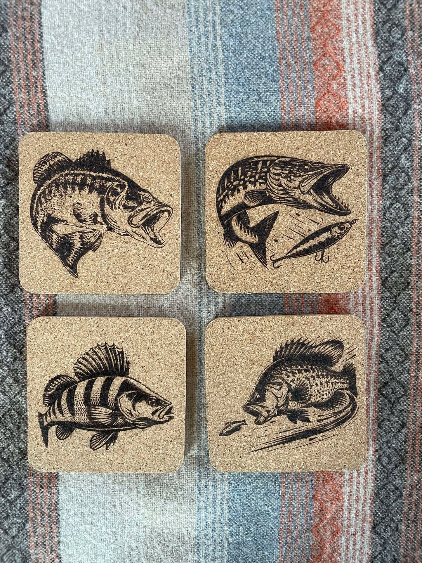 Cork coaster set