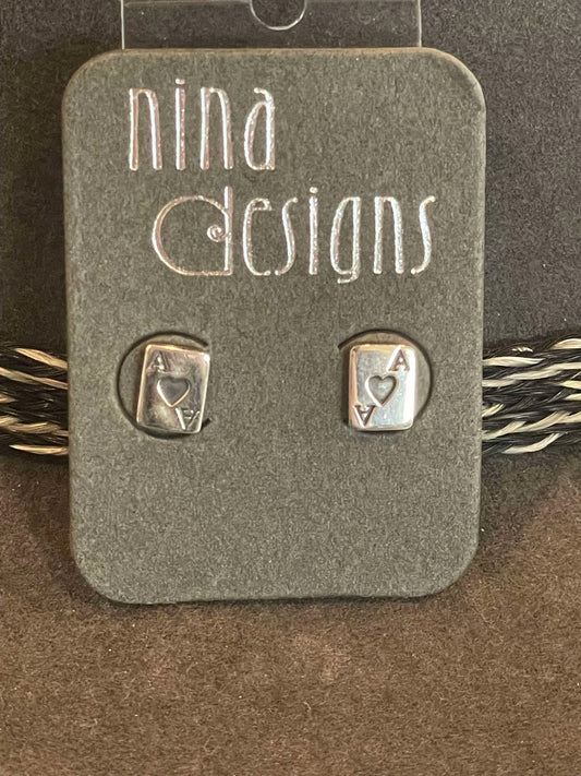 Playing card earrings
