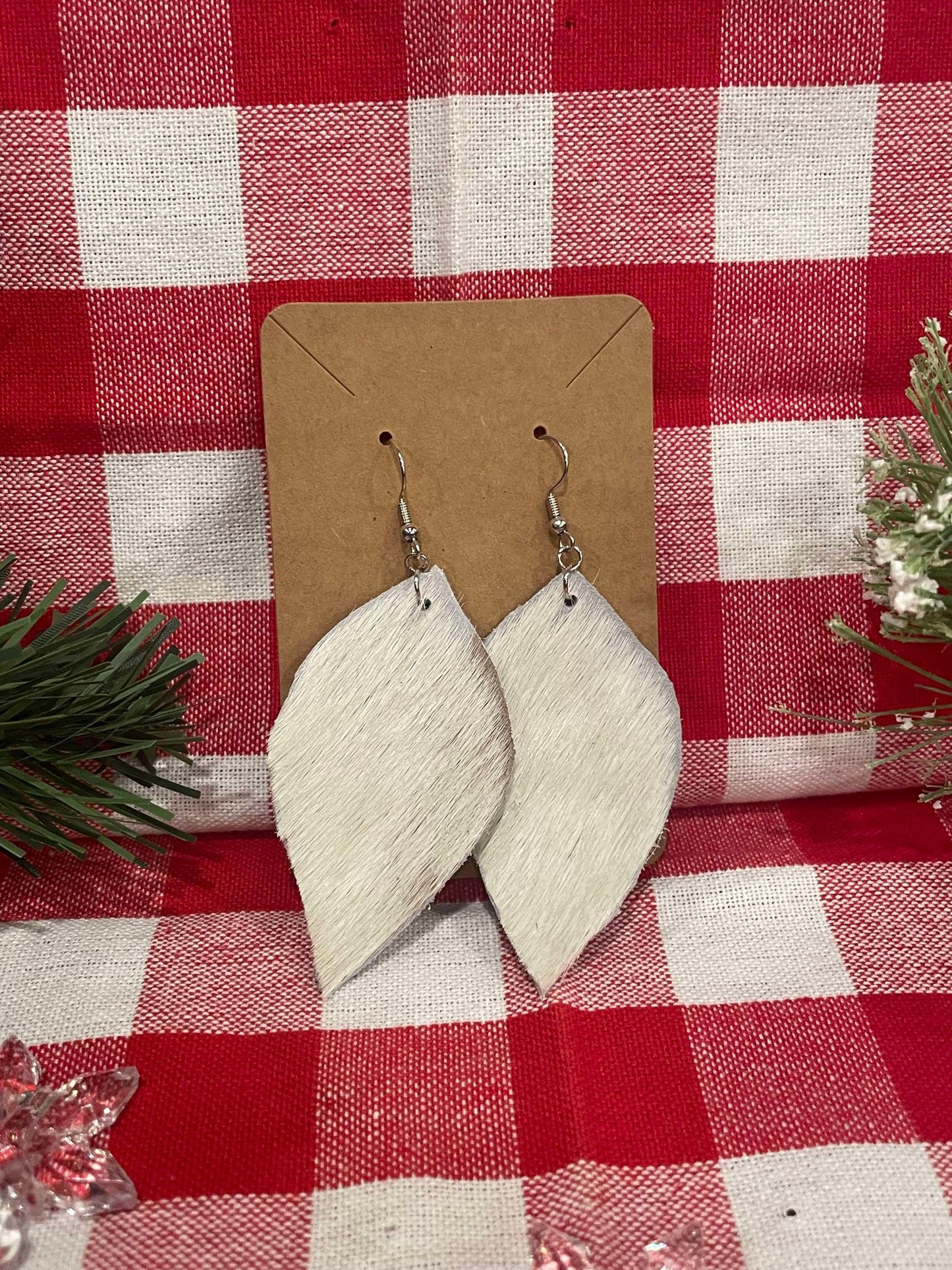 Cowhide earrings