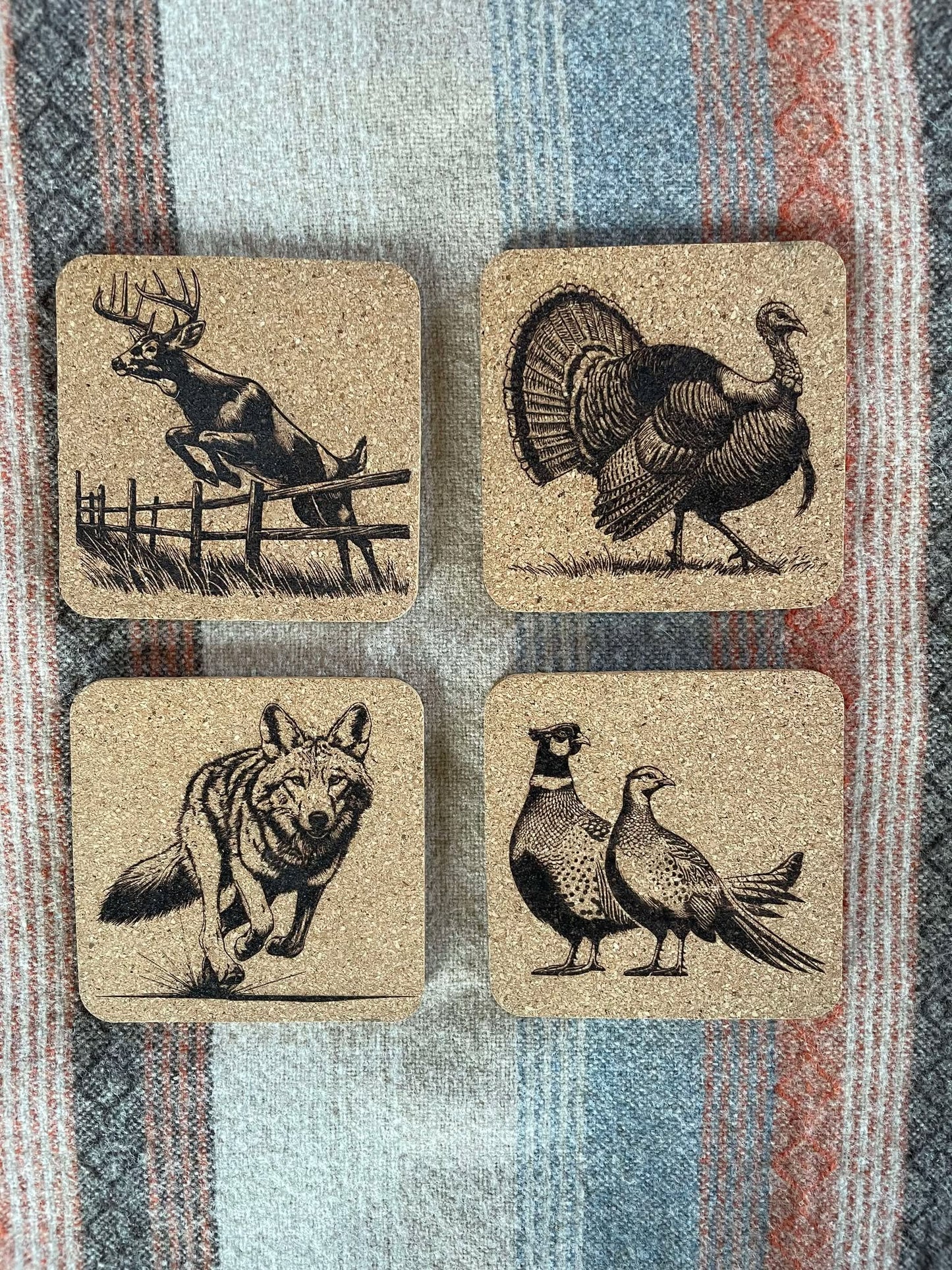 Cork coaster set